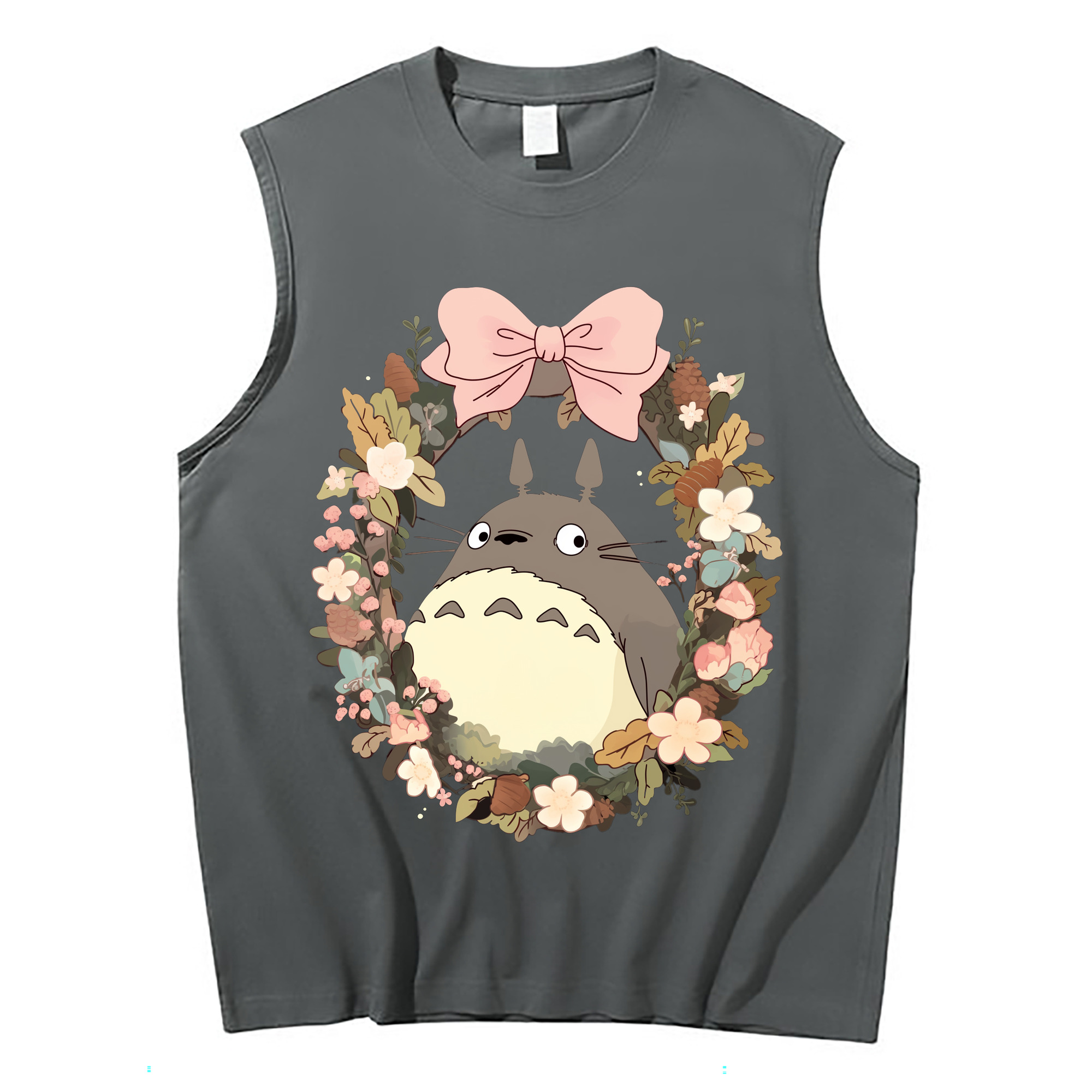 （画像用） となりのトトロ 草壁メイ 草壁サツキ My Neighbor Totoro Satsuki Kusakabe Mei Kusakabe コットン100％タンクトップ（フロントプリント）